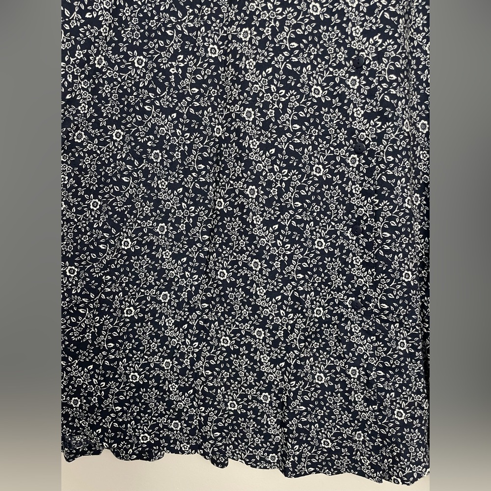 Vintage Black and White Floral Maxi Skirt - Picture 7 of 15